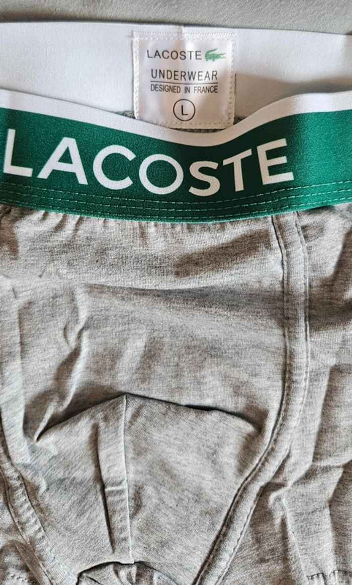 Lot de 2 caleçons Lacoste - Taille L - Neuf - photo numéro 2