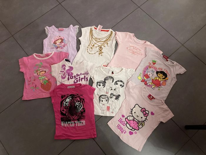 Lot ensemble garde robe tee shirt bébé enfant fille 3 ans