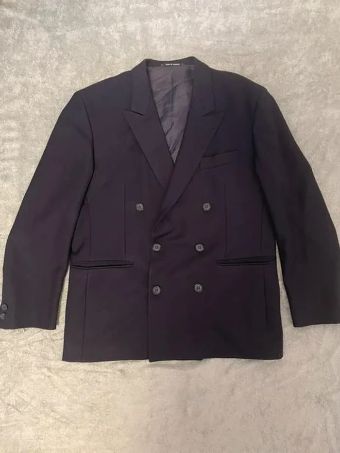 Blazer croisé homme – Création Dells Paris – Pure laine vierge Woolmark (Made in France)