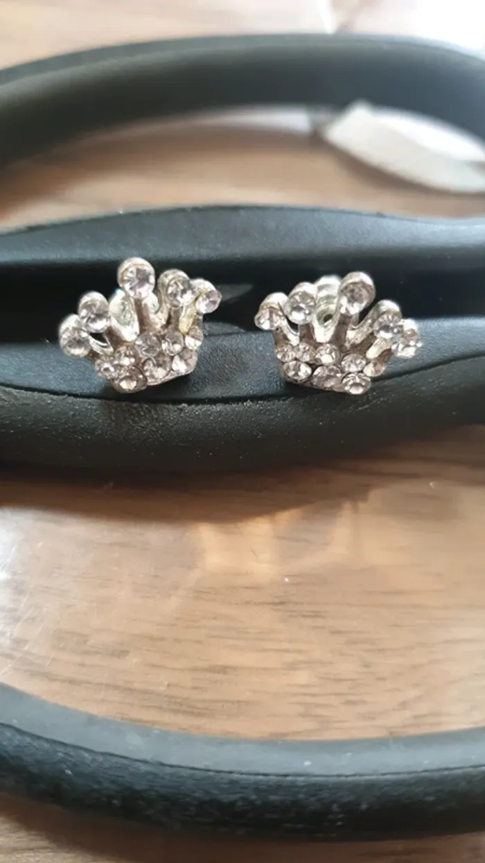 Boucles d'oreilles couronne - photo numéro 3