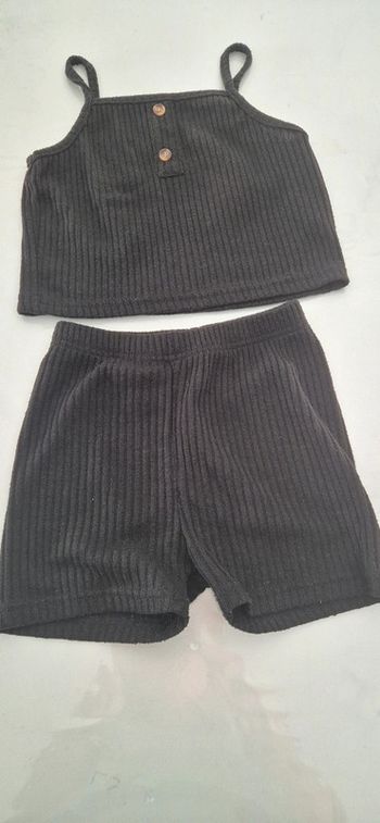 Ensemble short et top noir