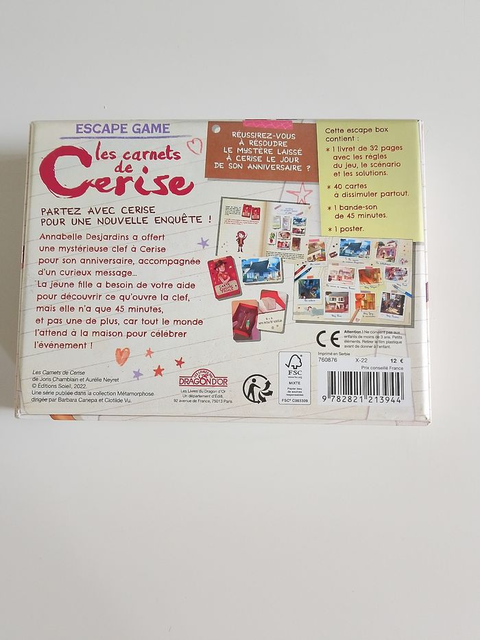 Les carnets de cerise escape game dragon d'or complet - photo numéro 2