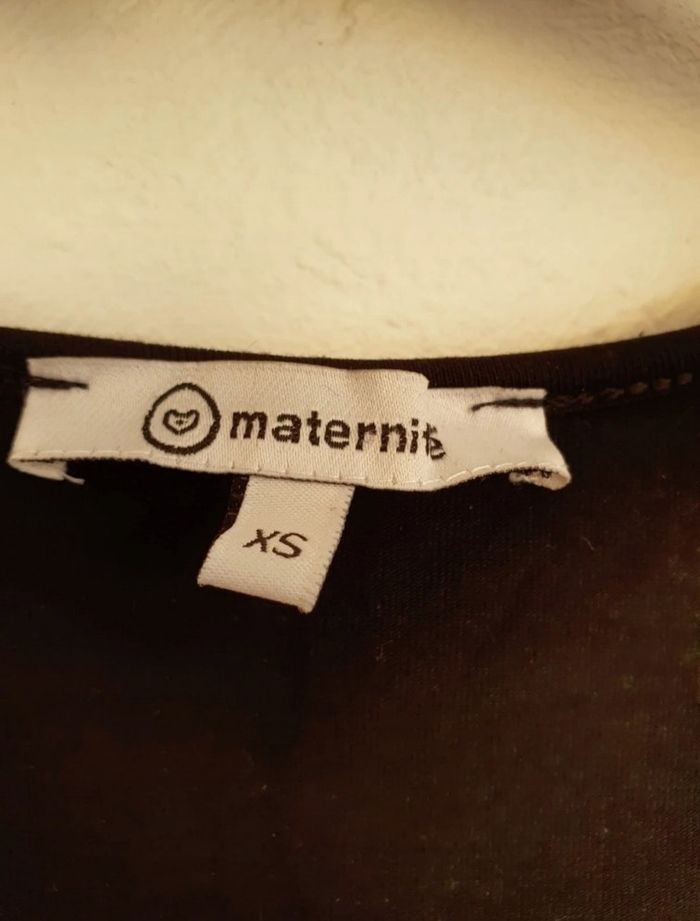Tee shirt noir grossesse maternité taille xs - photo numéro 3