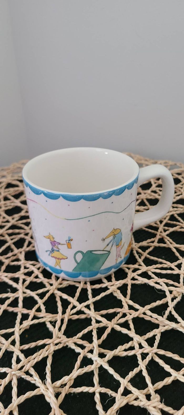 Tasse vintage « Nice Mice » - Fabriquée en Angleterre - Illustration animalière fantaisiste - Tasse - photo numéro 2