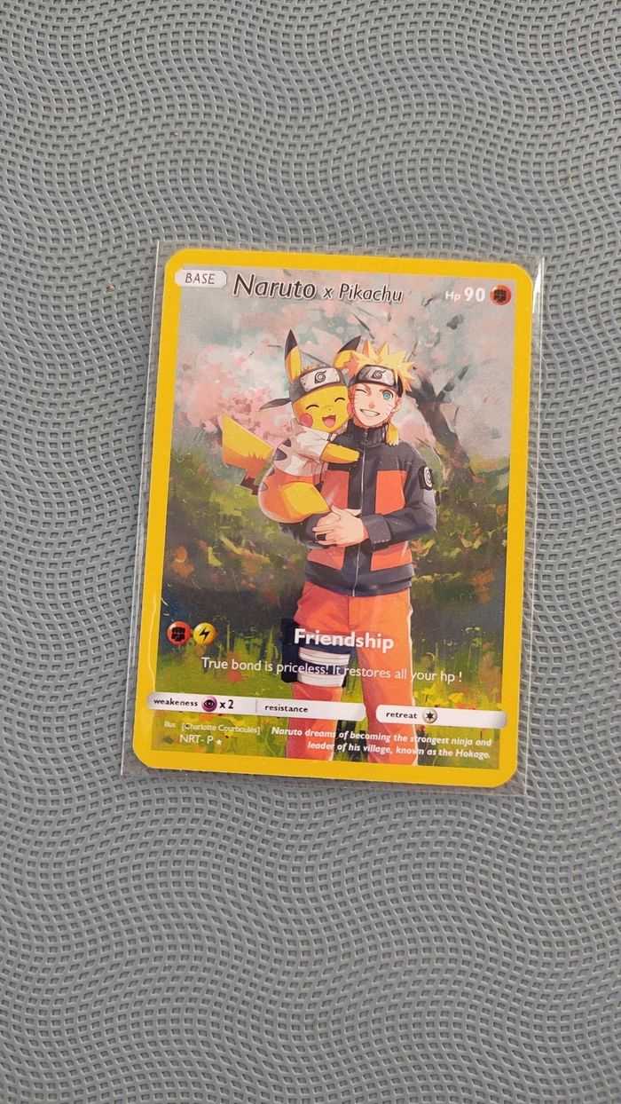 Carte pokémon Pikachu x Naruto