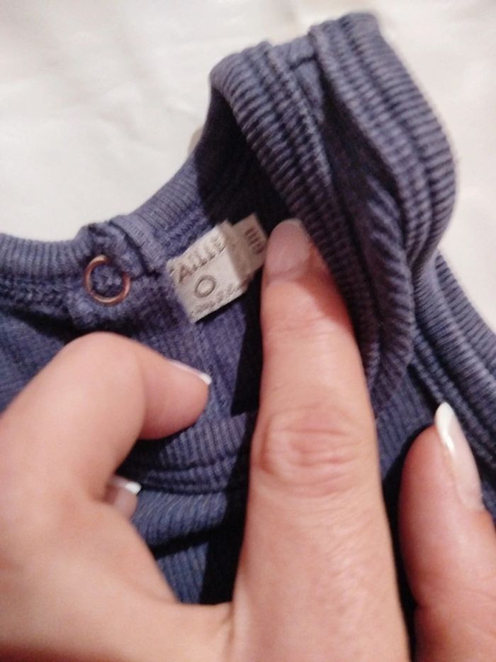 Salopette bleu marine garçon 6 mois - photo numéro 2