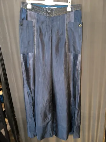 339635 pantalon bleu marine doublé femme L lyen lin