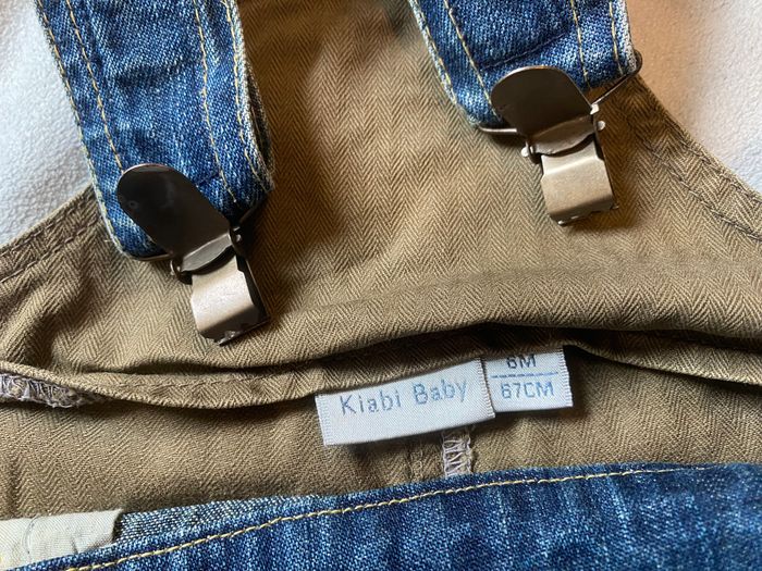 Salopette en jeans 6mois 67cm - photo numéro 3