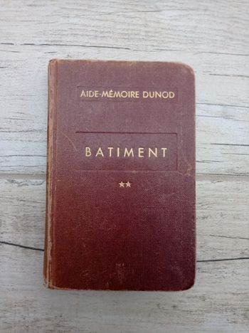 Livre ancien "Bâtiment" Aide-mémoire Dunod