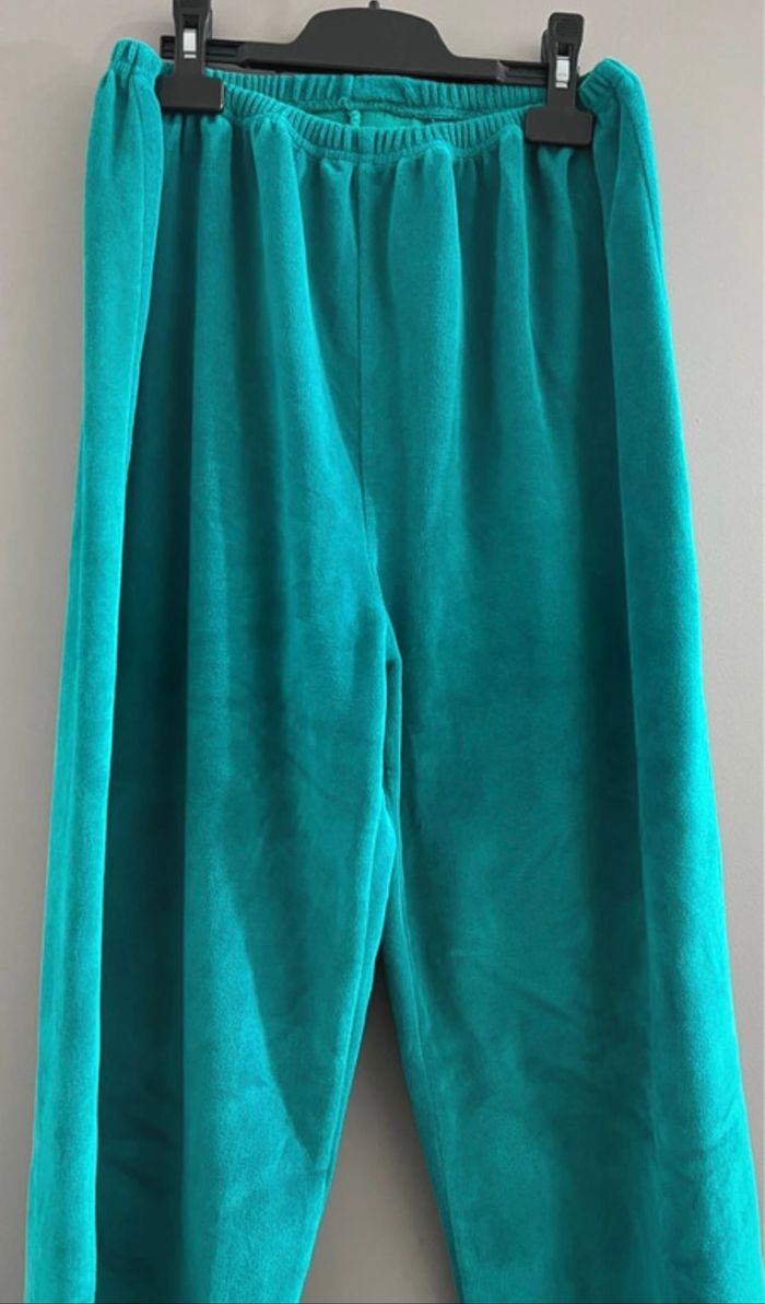 Ensemble jogging survêtement tenue intérieur femme Taille L vert/noir - photo numéro 7
