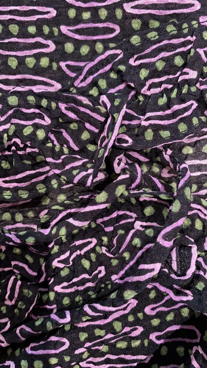 Chemise Zara, taille M/38 Rose noir  vert polyester, élasthane - photo numéro 19
