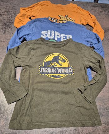 Lot tee shirts manches longues dinosaures