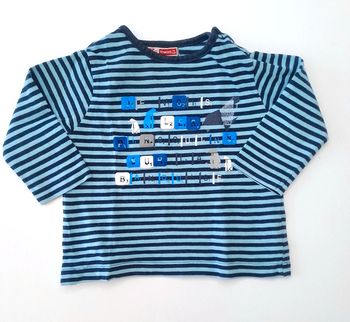 T-shirt rayé dpam 12 mois