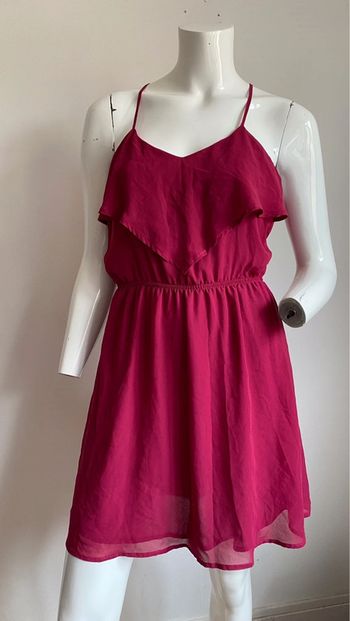 Robe rose Etam à volants taille 38