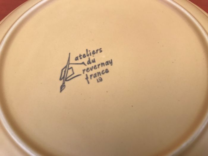 Années 1960 6 assiettes plates Ateliers du Revernay France Grès mat - photo numéro 5