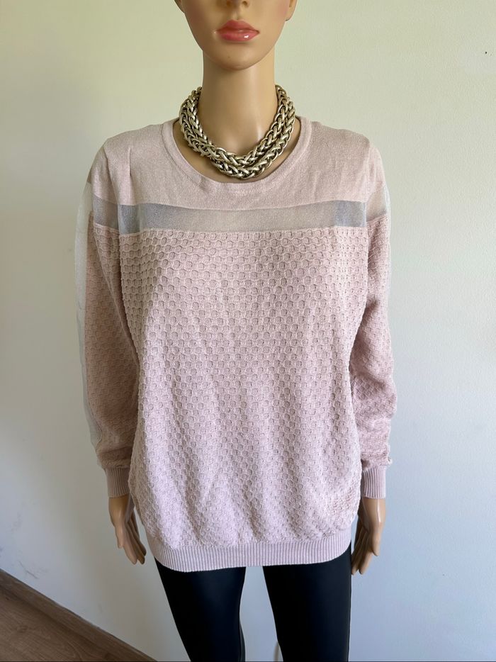 Pull rose clair à manches longues Morgan taille L bon état