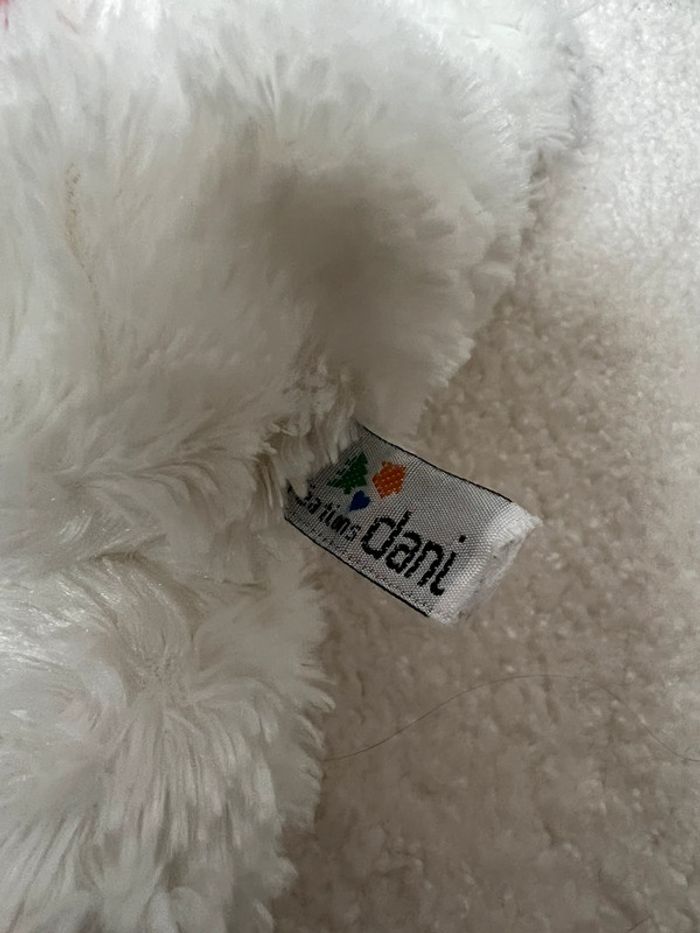 Peluche chien blanc Dani - photo numéro 3