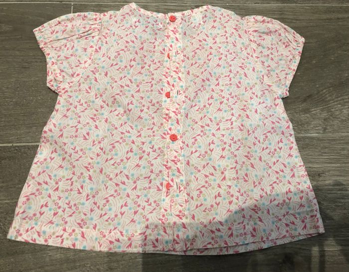 Blouse fleurie Obaidi taille 12 mois 74 cm - photo numéro 2