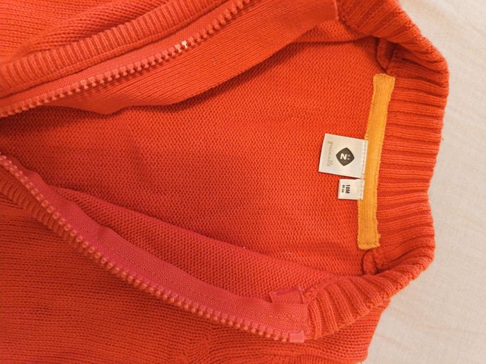 Gilet zippé orange Z 18 mois - photo numéro 2