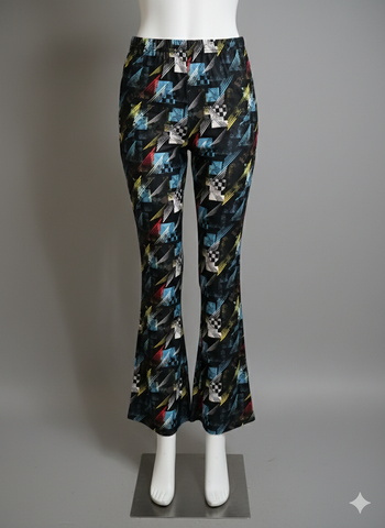pantalon imprimé coloré taille élastiquée Taille M-L