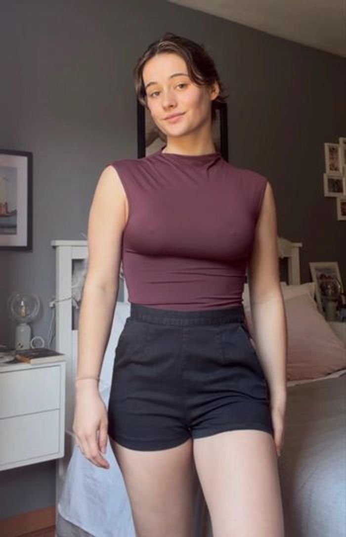 Short taille haute noir en coton - photo numéro 2