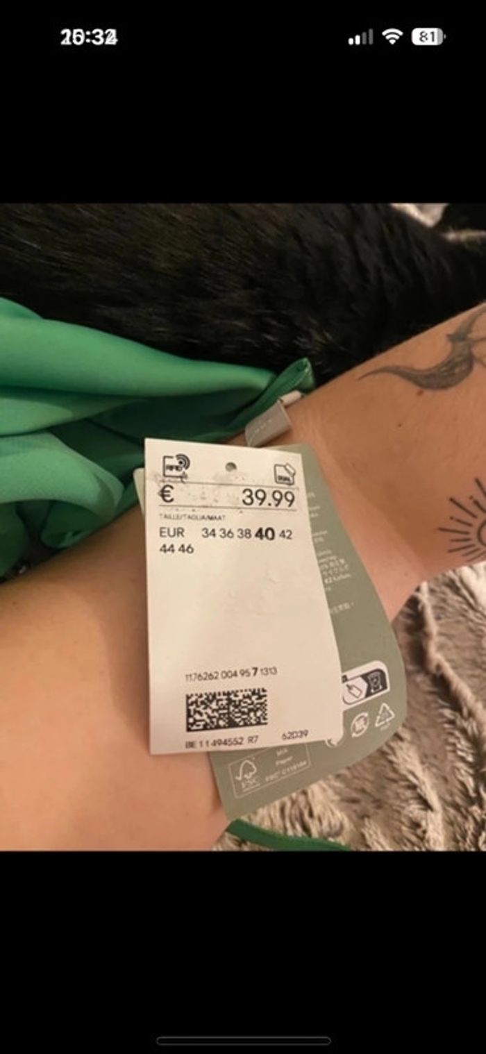 Robe satin verte - photo numéro 5