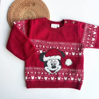 Pull maille Mickey Noël