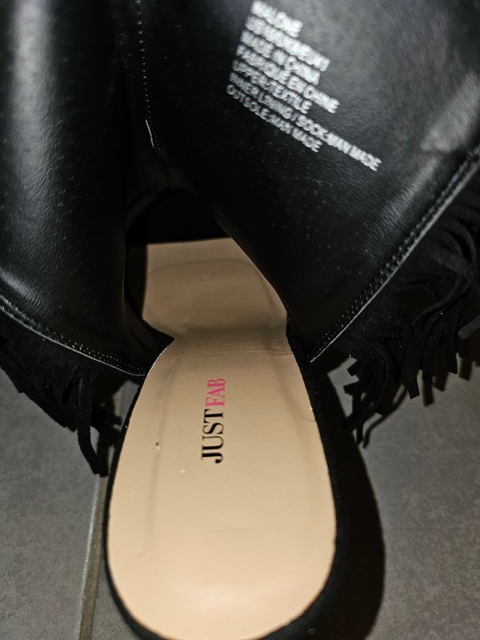 👢 Bottines à talons JustFab – avec frange, talons 12 cm – Taille 41 - photo numéro 5