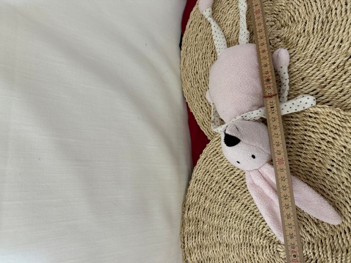 Peluche lapin BOUT'CHOU Monoprix rose étoiles - photo numéro 3