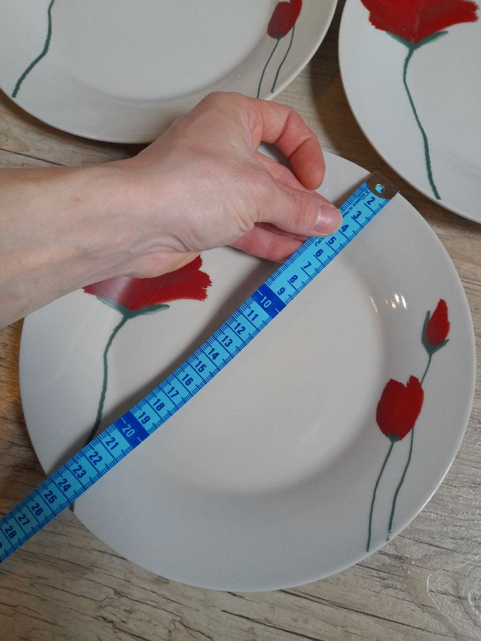 Lot 5 assiettes coquelicot - photo numéro 2