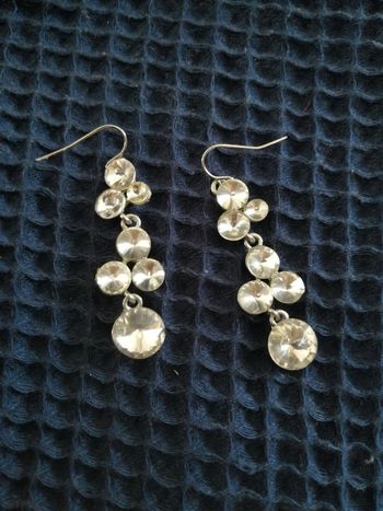 Boucles oreilles pendantes strass