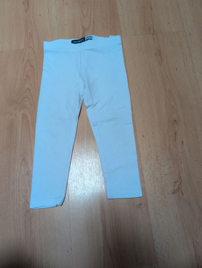 Legging tricot uni blanc fille Okaidi 3 ans - photo numéro 5