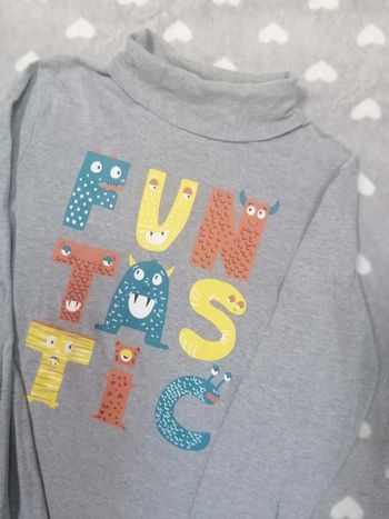 T-shirt sous-pull 🩶 col roulé Kiabi manches longues garçon 12 ans