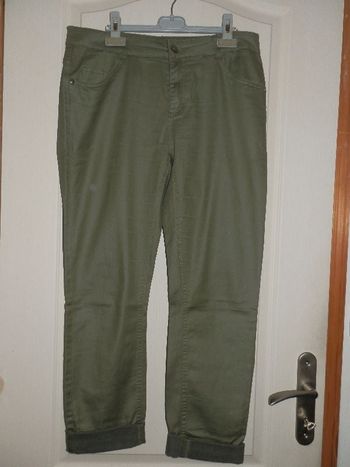 Pantalon kaki coton huilé