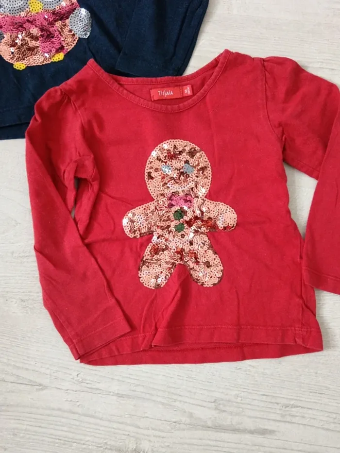 Lot 2 Tshirt noel 3 ans - photo numéro 2