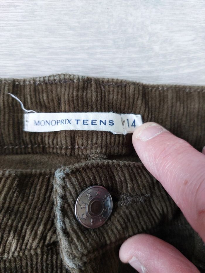 Pantalon velours Monoprix taille 14 ans - photo numéro 3