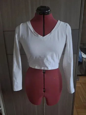 Crop top manches longues bershka