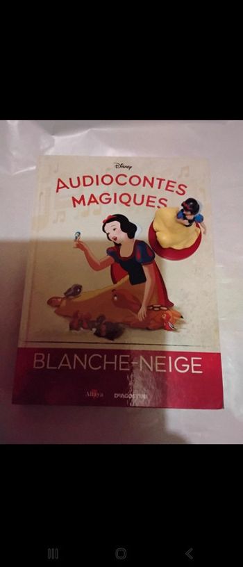 Livre+Figurine 7 blanche neige audioconte magique altaya deagostini disney magic audio conte compte