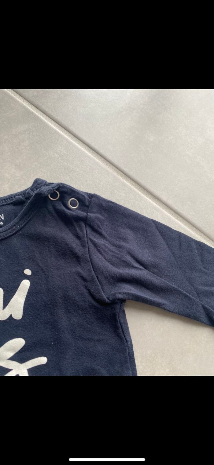 Tee shirt manches longues Mini Boss 6 mois - photo numéro 4