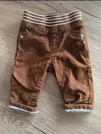 Pantalon velour marron 3 mois