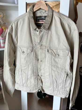 Veste en jean beige homme Levi's Taille médium authentique BE