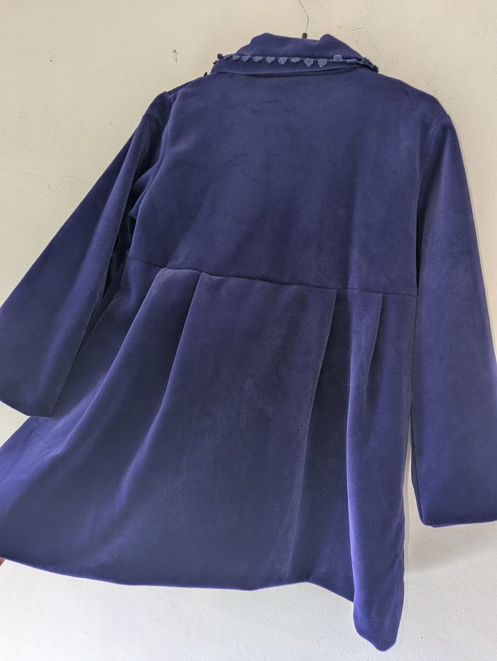 Manteau bleu velours 10 ans - photo numéro 3
