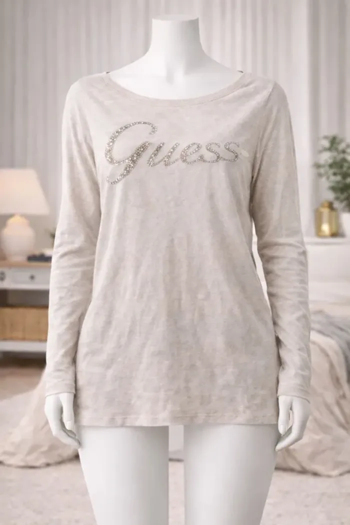 teeshirt manche longue guess taille m