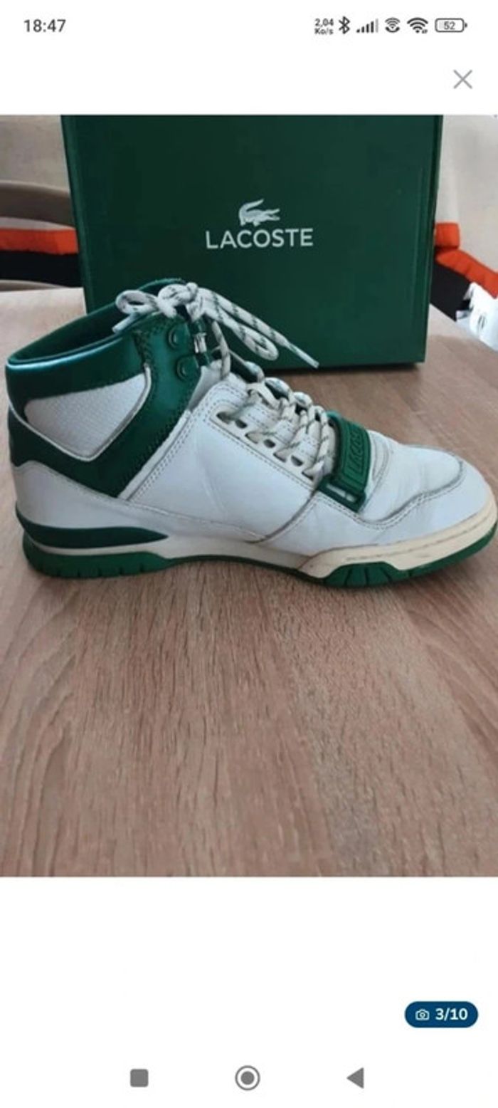 🍒 Baskets Montantes Lacoste Missouri Mid 319 White & Green T42🍒 - photo numéro 8