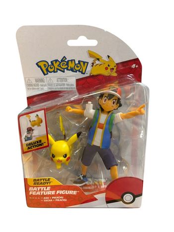 Figurine Pokémon Sacha + Pikachu Deluxe Action Jazwares neuf