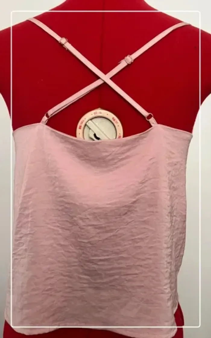 Blouse débardeur fluide rose poudré Undiz - photo numéro 3