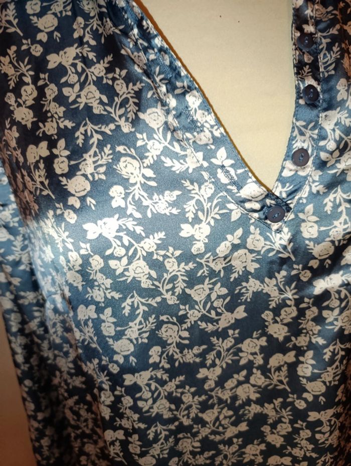 Sublime chemisier en satin Gemo taille 44 - photo numéro 4