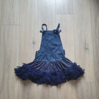 Magnifique robe bi matière bleu marine. Fille 8 ans. Marque Orchestra