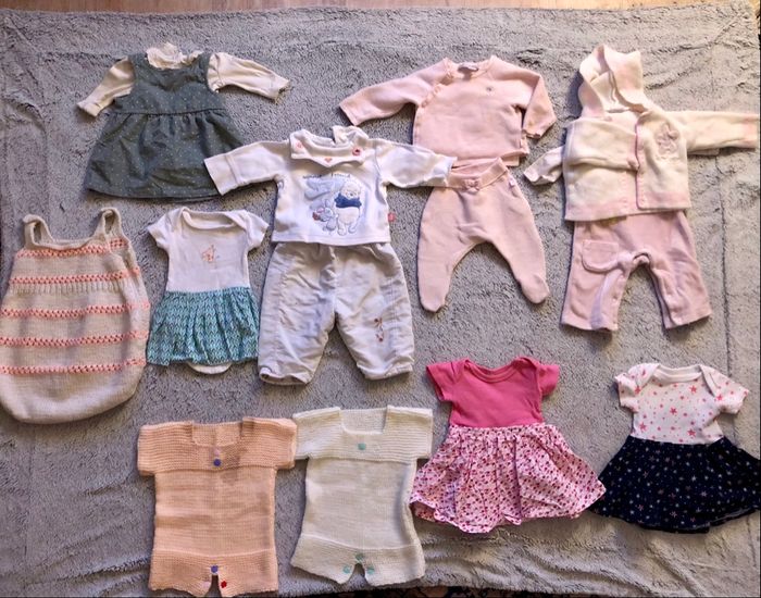 Grand lot vêtements bébé fille 1 mois – NEUFS ++ & complets - photo numéro 6