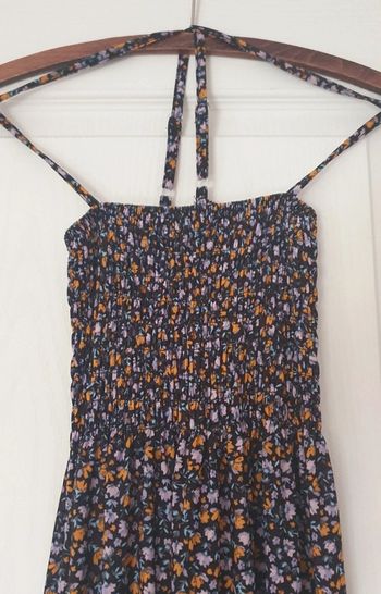 Robe longue élastique imprimés fleuris colorés S/M